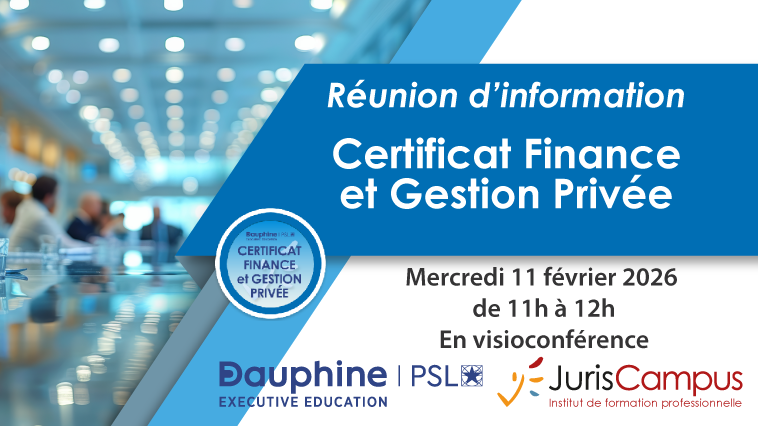 Réunion d'information certificat fiannce et Gestion Privée